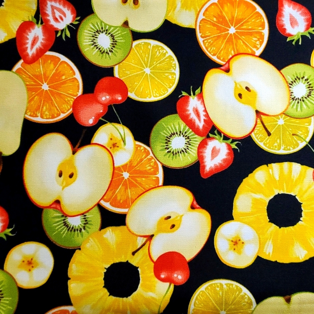 Fresh Fruit Cotton Print Designed &Printed in Japan  Cosmo Textiles 37x45 inches